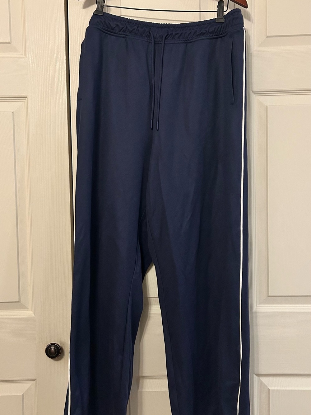 Original Use Brand Mens Navy Joggers with White Side Stripe